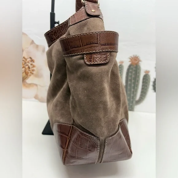 ♠️ Kate Spade ♠️ Brown Shoulder Bag with Suede and Leather - Picture 6 of 16